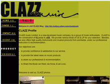 Tablet Screenshot of clazzmusic.com